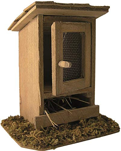 Dekop Miniatur Modellzubehör Hasenstall 1-türig, geeignet für 10-13cm Figuren, Höhe ca. 7cm (444444635008265)