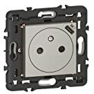 Legrand 079361l Prise de Courant Surface Mosaic avec Chargeur USB Type-C Livrée avec Support 2 Modules, Aluminium