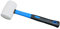 24-Ounces White Solid Rubber Mallet, Fiberglass Handle with Soft Rubber Grip, Total Weight 2.1LB, Non Marking Hammer (24oz)