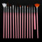 Nail Art Brush Set for Detailing, Striping, Blending, One-Stroke Nail Art with Gel Brushes, Painting Brushes, 3D Brush, Dotting Tool, Fan Brush and Liner (15 Pcs Pink Brushes)