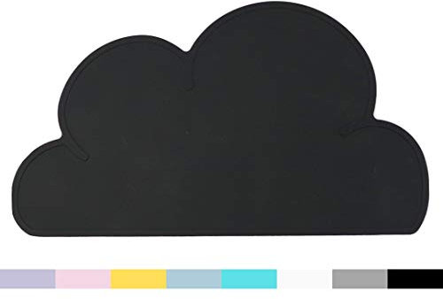ViviPet PawPlus Waterproof Silicone Dog Cat Pet Feeding Mat, Anti-Slip Pet Bowl Mats, Pet Feeding Mat. (Black)