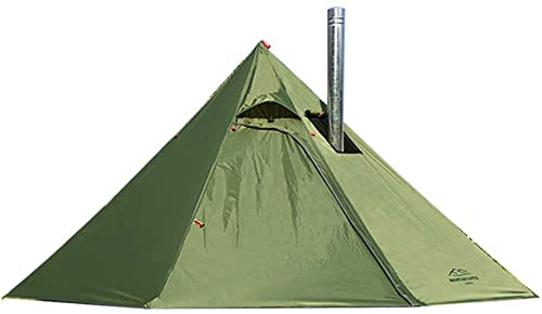 Preself Tipi-Zelt für 2 Personen, leicht, Modell T1, Größe M, Tipi-Zelte für Familienteam, Outdoor, Rucksackreisen, Camping, Wandern (Olivgrün)
