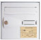 Plaque de maison Family personnalisée avec 6 membres pour boite aux lettres - Format 12x8 cm - Effet bois clair
