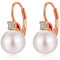 Perlenohrringe Hängend Ohrringe Rosegold Damen Perlen Ohrringe Hängend Rosa Perlenohrringe Silber 925 Creolen mit Perle