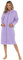Undercover Ladies Zipped Soft Fleece Dressing Gown LN730 Lilac 18-20