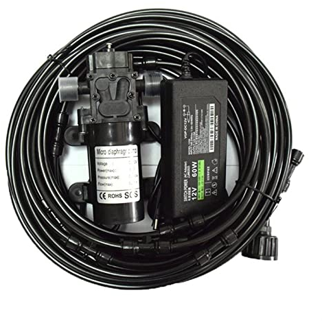 Kit de Sisteme de Enfriamiento por Nebulización con Bomba, Personalizado Sisteme de Nebulizacion para Exteriores Terrazas Jardín Patio, Kits de Riego por Goteo para Césped, Flor, Invernadero