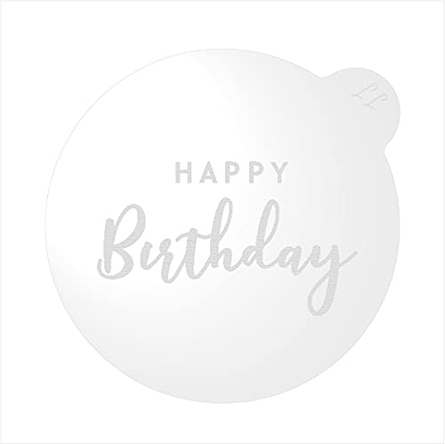 LissieLou Happy Birthday in Two Font Cookie Embosser Birthday Celebrations Icing Stamp Fondant Embosser - Clear
