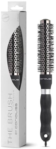 Corioliss Brush Titanium | Cepillo de Pelo para Mujer | Cepillo de Titanio y Cerdas Termocrómicas | Perfecto para Cabello Medio (25 mm)