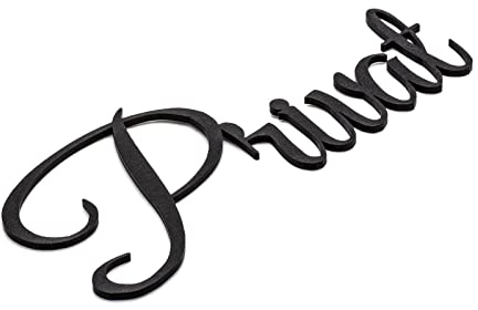 Privat Türschild Schriftzug Firma Name Wandschild Selbstklebend Schwarz