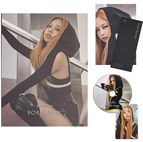 BLACKPINK - [BORN PINK] (DIGIPACK - JENNIE Ver.) CD + Booklet + Selfie Photocard + Accordion Lyrics Paper + Folded Poster + 2 Pin Button Badges + 5 Extra Photocards