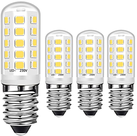 Brantoo E14 LED Candle Bulbs 3W Equivalent to 40W Halogen Bulbs, Daylight White 4000K, E14 SES Small Edison Screw LED Light Bulbs for Freezer Cooker Hood, No Flicker, No Dimmable, AC 220-240V,4 Pack