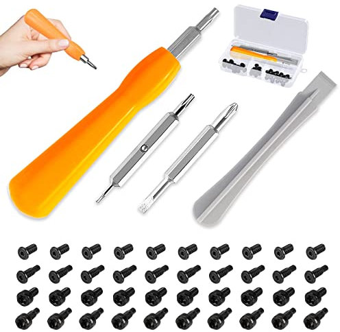 Doorbell Replacement Screws and Screwdriver Kit, T6, T15, SL2.0, PH2 Double-Ended Screwdriver Tool with 40 PCS Screws for Most Models of Video Doorbell