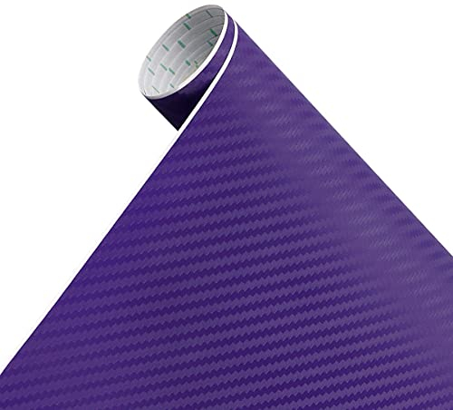 Cozylkx 3D Carbonfaser Vinylfolie, 50 cm x 28 m, Selbstklebender Autoaufkleber Ohne Blase, wasserdichte Innenschutzfolie Für Autos, Motorräder Und Laptops