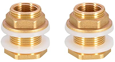 Connettore per serbatoio dell'acqua in ottone, 2 pezzi, maschio da 3/4 di pollice femmina da 1/2 pollici, connettore in ottone per torre dell'acqua, raccordo per tubo in rame