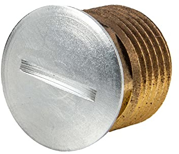 tecuro Messing-Stopfen AG G 1/2 Zoll langlebig und robust aus Messing edelmatt für Installation gemäß Trinkwasserverordnung 50930-6