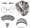 MIVAIUN 7tlg Opa Kostüm Set Alter Mann Kostümzubehör Großvater Accessoire Perücke Grauer Bart Augenbrauen Perückenkappe Brille Alter Mann Cosplay Zubehör für Halloween Party Karneval (Opa Set)