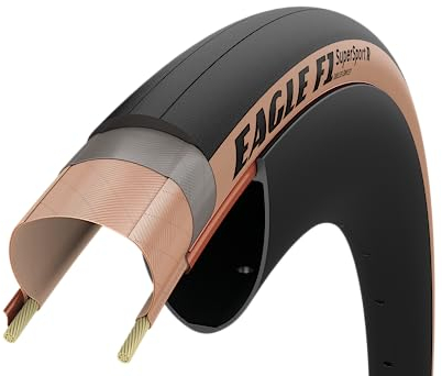 Goodyear Unisex-Adult Schwarz Eagle F1 Supersport R TLC Falt-Rennradreifen (700 x 28C), Version Braun, Größe: 28-622