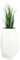 FORVEGA Vezuvio Haut Pot de Fleurs en Forme Géométrique XXL 73 cm - Pot de Fleurs Moderne pour Intérieur et Extérieur - avec Insert Amovible - Fabriqué en PE - Blanc