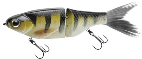 Spro KGB Series Chad Shad 180 18cm 68g - Swimbait, Kunstköder zum Hechtangeln, Hardbait, Wobbler, Farbe:Ghost Perch