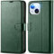 TUCCH Case for iPhone 15 (6.1) 2023 5G, Magnetic PU Leather Wallet Kickstand Folio Foldable Cover with [Shockproof Protective TPU][RFID Blocking][Credit Card Holders]Compatible with iPhone 15, Green