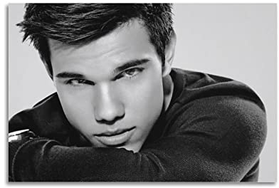 NOGRAX Schauspieler Taylor Lautner Star Poster für Schlafzimmer, Ästhetik, Bilddruck, Leinwand, Malerei, 20 x 30 cm, ungerahmt
