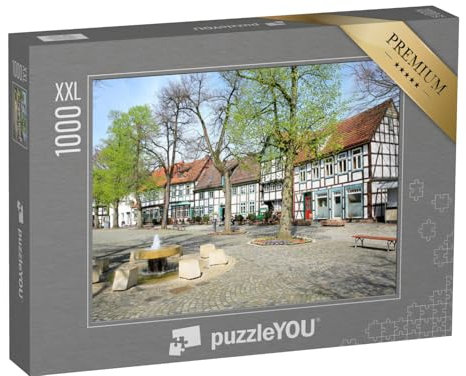 Puzzle 1000 Teile XXL „Historischer Marktplatz in Bad Essen, Niedersachsen, Deutschland“ – aus der Puzzle-Kollektion Osnabrück