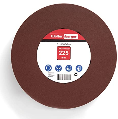 Woltersberger 50 Stück Schleifscheiben Ø 225mm | Körnung P80 | 10 Loch in rot | Schleifpapier Trockenbauschleifer Langhalsschleifer Schleifgiraffe Deckenschleifer