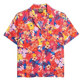Superdry Chemisier Manches Courtes Beach Resort 2kl Luna Rose Mint