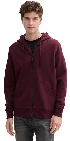 TOM TAILOR Herren Hoodie Sweatjacke mit Kängurutasche, 10341 - Gipsy Purple, XXL