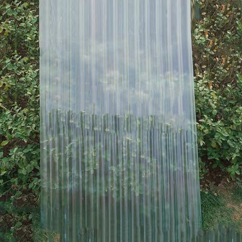 Panel para Tejado Transparente de 2mm,Chapa Ondulada a Prueba de Lluvia Anti-Uv,Paneles de Tejado de 1 Piezas,para Reemplazar o Instalar en Garajes, Pasillos Cubiertos (0.9x1.4m/35x55in)
