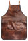BURLOE Leder Schürze, Chef Friseur Mit Tasche Einstellbare Größe Werkzeug Holzbearbeitungsschürzen DIY Keramik Haustier Pflege Büffel Braun Grillschürze Arbeitsschürze,2