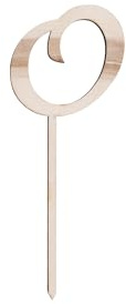 Sallys Cake Topper Buchstaben nachhaltig aus echtem Holz, ökologisch abbaubar, zum Bemalen oder Einsprühen - Tortendeko Kuchendeko Cupcake Kuchen Torten Geburtstag Party (O)