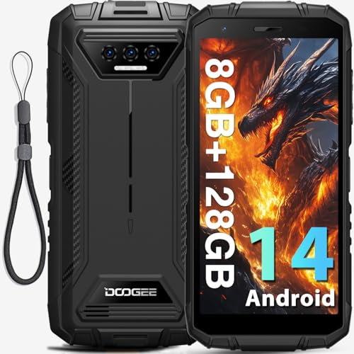 DOOGEE S41PLUS Telefono Movil Resistent 8G BRAM+128GB ROM (TF 1TB), 13MP Cámara, 6300mAh Batería, 5.5IPS HD+Móvil Todoterreno 2025, Octa Core Smartphone Android 13, IP68IP69K/NFC/OTG/GPS/WIFI/Face ID