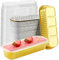 SXCCNW Mini Loaf Cake Cases, 50 PCS Mini Loaf Pans with Lid, 200 ml Rectangular Aluminum Foil Baking Pans, Reusable Aluminum Baking Cups for Wedding Picnic or Birthday Gold