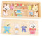 ibasenice 3 Sätze Ankleide-Puzzle Rätsel Spielzeug Pädagogische Puzzles Tierpuzzlespiel Für Kinder Tier Puzzles Pädagogisches Puzzle Kinderpuzzle Cartoon-Tier-Puzzle Holz