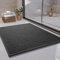 SIXHOME Tapis de Bain antidérapant Super Absorbant Tapis Baignoire Doux Tapis Sortie de Douche Lavable pour Salle de Bain Toilette(Gris foncé,80 * 80cm)