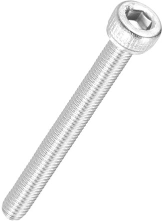 Kozelo 50pcs Tornillos de Cabeza Hexagonal - [M3-0.5 x 30mm] Acero Inoxidable 304 Totalmente Roscado Allen Tornillo para Motor Eléctrico Ventilador Impresión 3D Reparación, Plateado