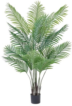 MYELLU Künstlicher Palme Kunstpflanze Dekoration - 150 cm Hoher Künstlicher Baum für Heimdekoration Kunstpalme für Eckdekoration Wohnzimmer Schlafzimmer Büro Live Streams