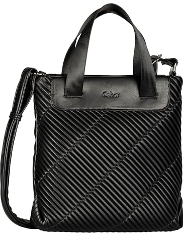 Gabor bags Finley Damen Shopper Umhängetasche Reißverschluss Klein Schwarz