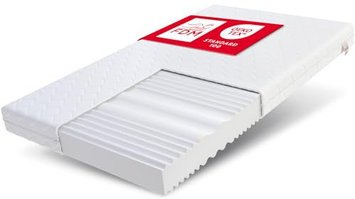 FDM Matratze 140x200 cm Härtegrad H3 H4 Höhe 12 cm Kaltschaummatratze Doppelseitige Rollmatratze HR-Schaum 7 Komfortzonen mit Hypoallergenem Waschbarem Premium-Bezug Oeko-Tex Comfort Duo