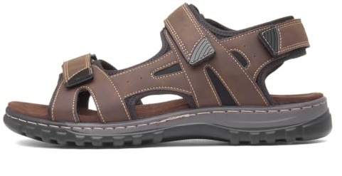 Hobos Mens Brown Sport Triple Easy Fasten Sandal