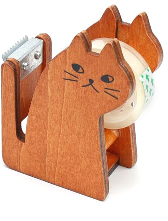 AMONENZ Klebebandabroller, Katzenförmige Tischabroller, Klebestreifen Abroller mit Klebeband Geliefert, für Schreibtischzubehör, DIY