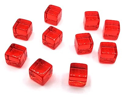 UNTERING 200 Stück 8 mm Acrylwürfel, 6-seitige Würfel, klares Rollenspiel, Puzzle, Spielzeug, Brettspiel, Würfel, Party