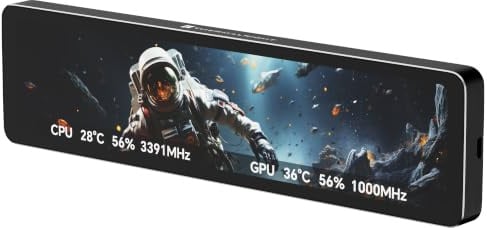 Thermalright Trofeo Vision LCD AIO Display 11.3” PC Monitor | USB Type C PC Display for Real-Time Hardware Monitoring with Preset Themes for Gaming PC Case/CPU Cooler