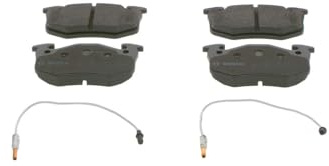 BOSCH 0 986 466 346 Bremsbelagsatz Bremsbeläge Vorne mit Verschleißwarnkontakt Kompatibel mit RENAULT Twingo 1 C06