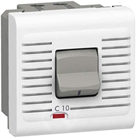 Legrand 077521 Mosaic Uni+Neutre Disjoncteur Magnétothermique, 230V, 10A, 2 Modules, Blanc