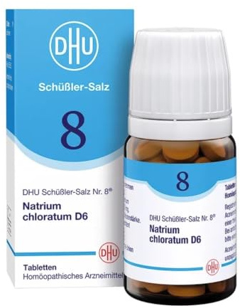 DHU Schüßler-Salz Nr. 8 Natrium chloratum D6, 80 St. Tabletten | Das Mineralsalz des Flüssigkeitshaushalts – das Original – umweltfreundlich im Arzneiglas