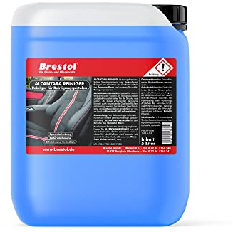 BRESTOL® Alcantara Reiniger für Reinigungspistolen 5 Liter gebrauchsfertig - für Alcantara-Sitze, Alcantara-Bezug, alle GlattLeder-Arten und Ledersitze Lenkrad Tornador
