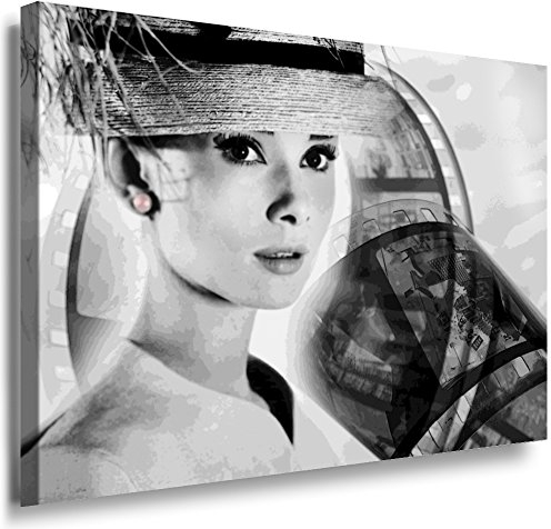 Julia-Art Bilder - Audrey Hepburn Wandbild Quotes Sprüche Zitate Leinwandbild XXL 120 x 80 cm - Große Sortiment - Kunstdrucke mit Haken sofort aufhängbar au-01-13