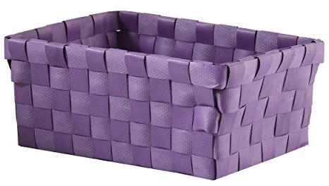 MSV Aufbewahrungskörbchen Aufbewahrungskorb Aufbewahrungsbox Organizer Badkorb 19x14x8 cm - Lila